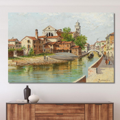 Saint Trovaso Venice' Antonietta Brandeis abn62 quadro stampato su tela