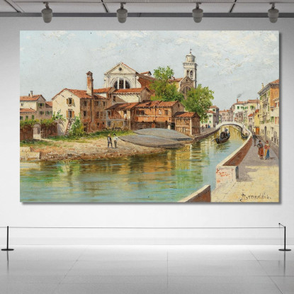Saint Trovaso Venice' Antonietta Brandeis abn62 quadro stampato su tela
