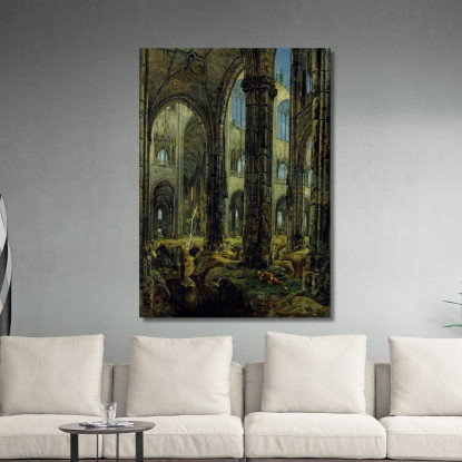 Rovine Della Chiesa Gotica Carl Blechen cbc7 quadro stampato su tela