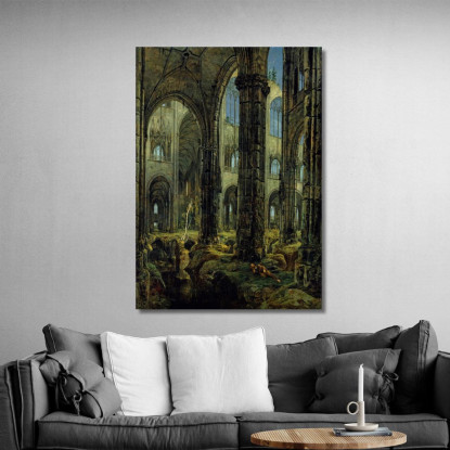 Rovine Della Chiesa Gotica Carl Blechen cbc7 quadro stampato su tela