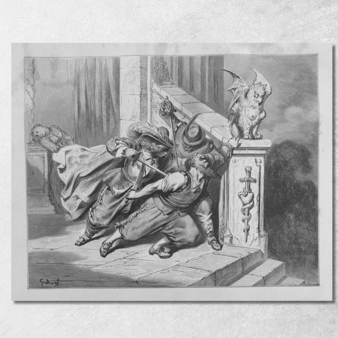 Barbablù 2 Doré Gustave gdr8 quadro stampato su tela Barbablù 2 Doré Gustave gdr8 quadro stampato su tela