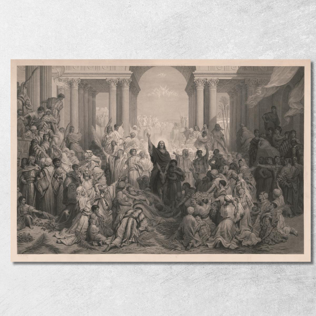 L'Ingresso Di Cristo A Gerusalemme Doré Gustave gdr13 quadro stampato su tela L'Ingresso Di Cristo A Gerusalemme Doré Gustave gdr13 quadro stampato su tela