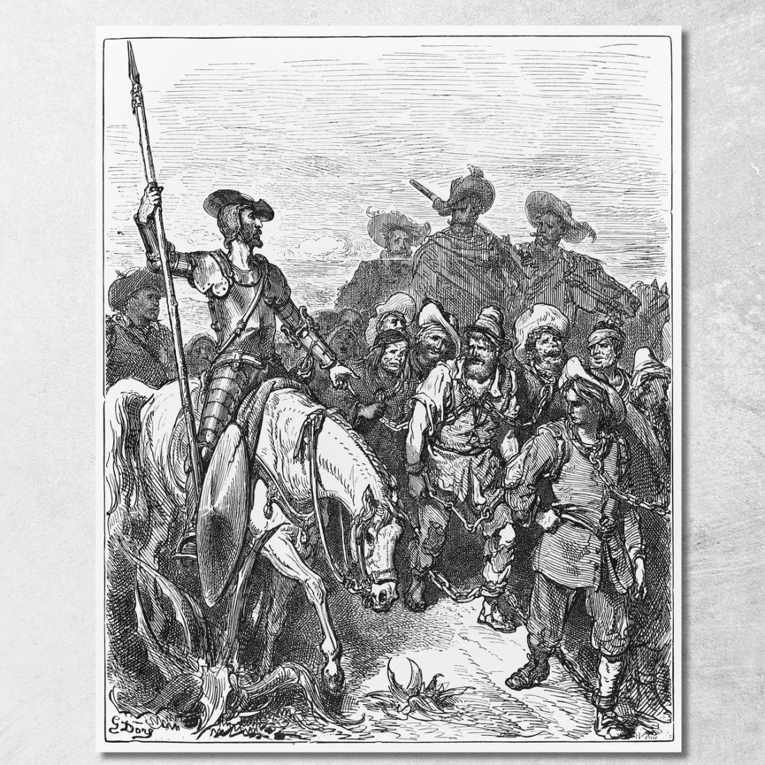 Don Chisciotte Parla Con Gli Schiavi Della Galea Doré Gustave gdr26 quadro stampato su tela Don Chisciotte Parla Con Gli Schiavi Della Galea Doré Gustave gdr26 quadro stampato su tela