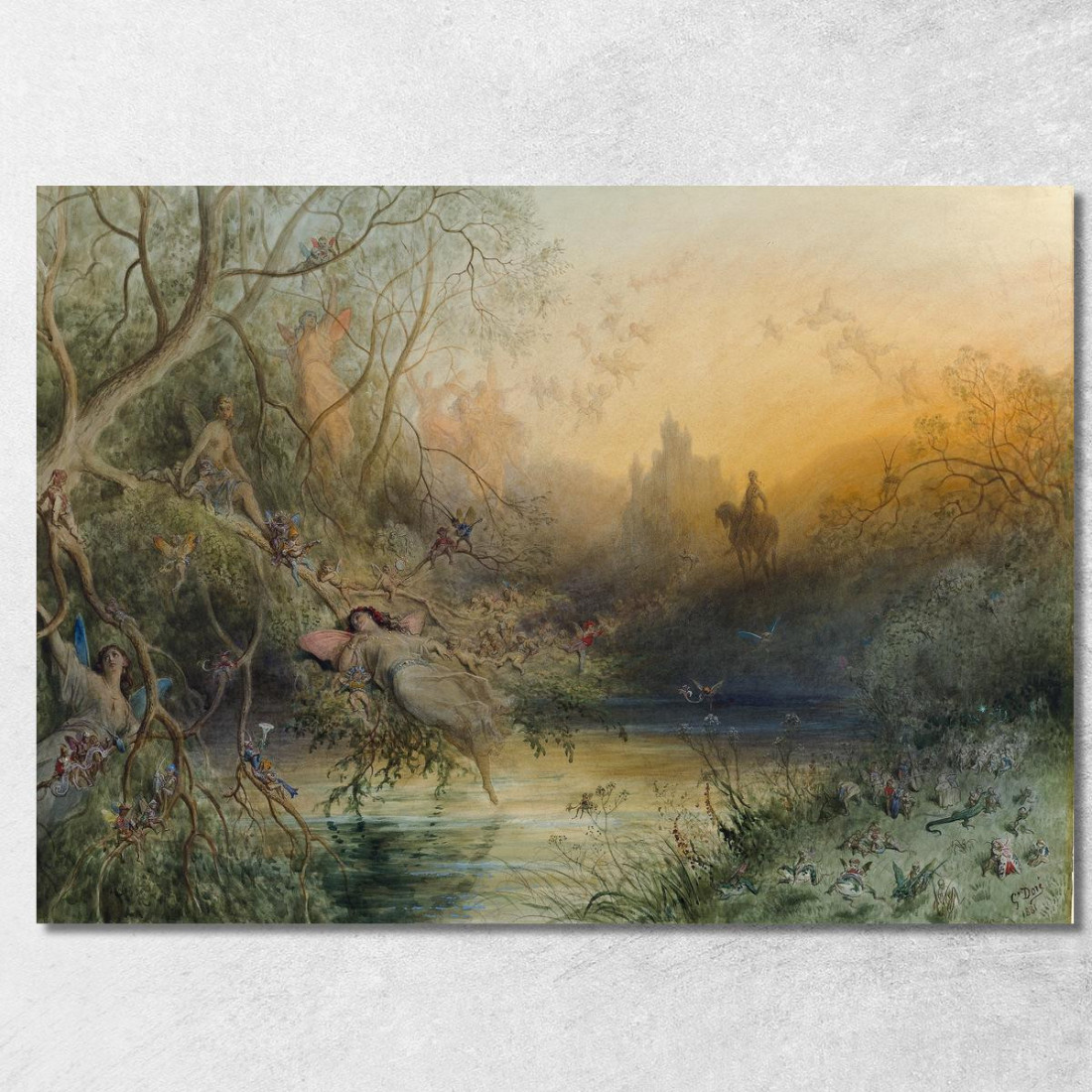 Terra Delle Fate Doré Gustave gdr34 quadro stampato su tela Terra Delle Fate Doré Gustave gdr34 quadro stampato su tela