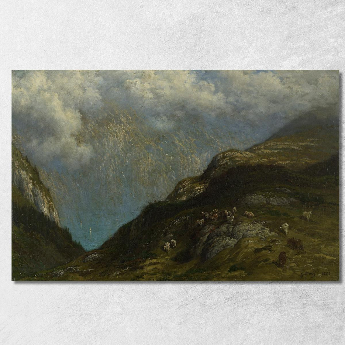 Paesaggio Montano Doré Gustave gdr56 quadro stampato su tela Paesaggio Montano Doré Gustave gdr56 quadro stampato su tela