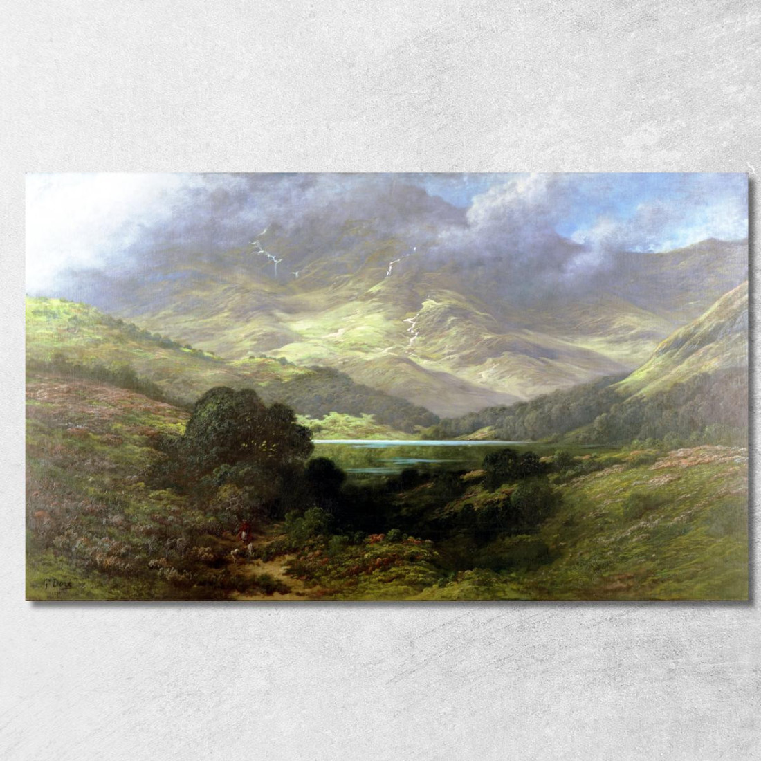 Highlands Scozzesi Doré Gustave gdr62 quadro stampato su tela Highlands Scozzesi Doré Gustave gdr62 quadro stampato su tela