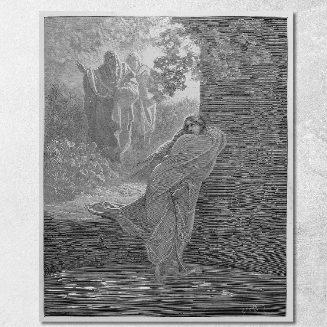 Susanna Nel Bagno Doré Gustave gdr66 quadro stampato su tela Susanna Nel Bagno Doré Gustave gdr66 quadro stampato su tela