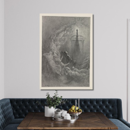 Il Corvo Pl.16 Doré Gustave gdr99 quadro stampato su tela