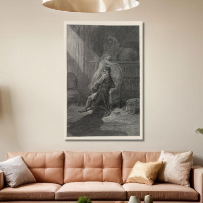Il Corvo Pl.20 Doré Gustave gdr103 quadro stampato su tela