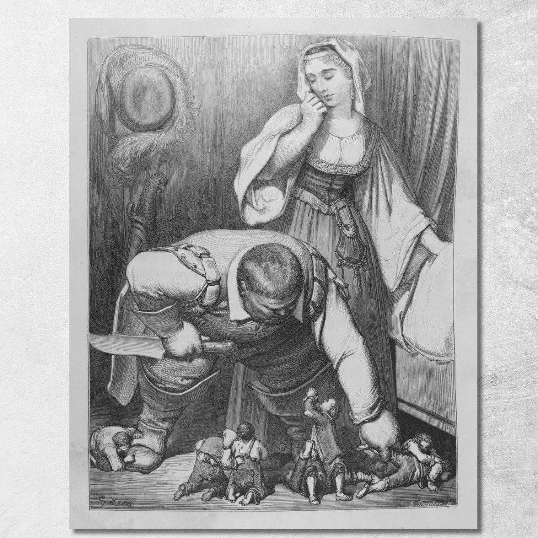 Fiabe Pl 12 Doré Gustave gdr129 quadro stampato su tela Fiabe Pl 12 Doré Gustave gdr129 quadro stampato su tela