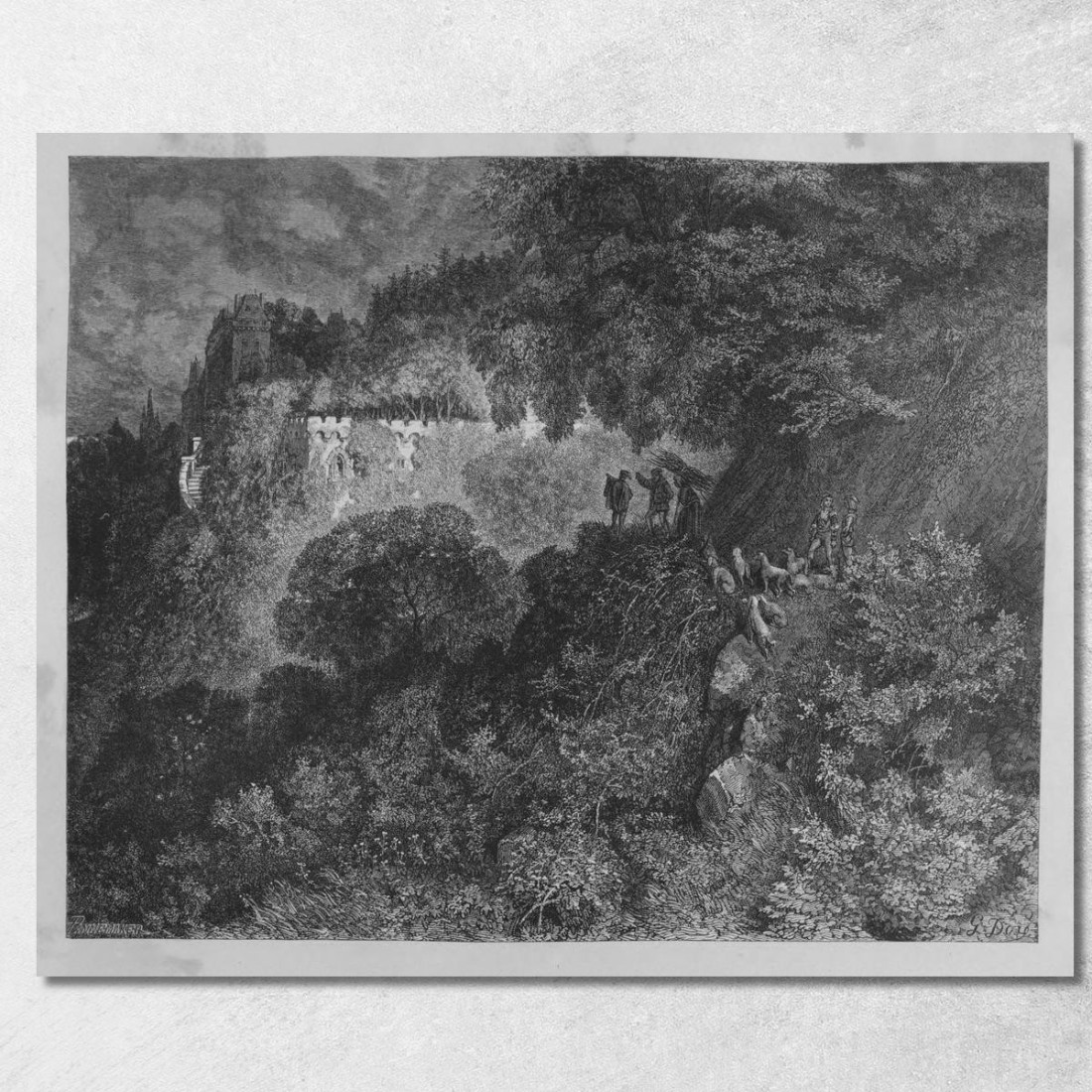 Fiabe Pl 17 Doré Gustave gdr134 quadro stampato su tela Fiabe Pl 17 Doré Gustave gdr134 quadro stampato su tela