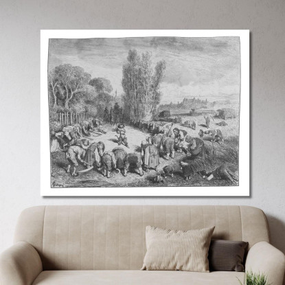 Fiabe Pl 28 Doré Gustave gdr145 quadro stampato su tela