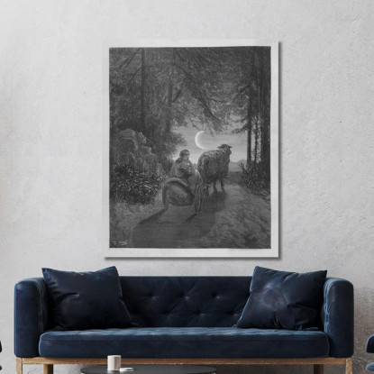 Fiabe Pl 31 Doré Gustave gdr148 quadro stampato su tela