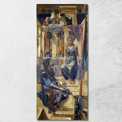 Re Cophetua E La Mendicante - Studio Dei Cartoni Animati Edward Burne Jones ebj10 quadro stampato su tela