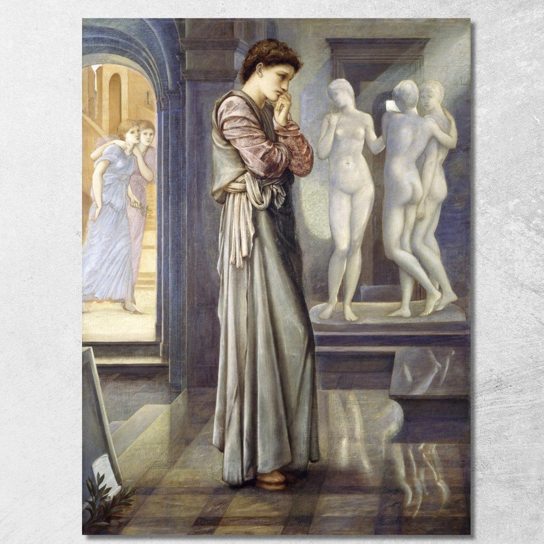 Pigmalione E L'Immagine - Il Cuore Desidera Edward Burne Jones ebj17 quadro stampato su tela