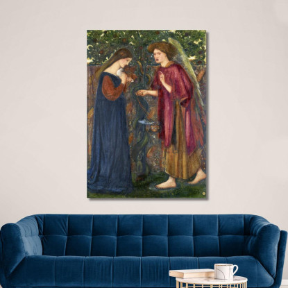 Il Dipinto Dell'Annunciazione Edward Burne Jones ebj19 quadro stampato su tela