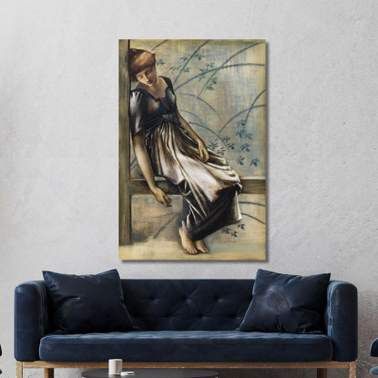 La Serie Briar Rose - Studio Per 'The Garden Court' 1893 Edward Burne Jones ebj24 quadro stampato su tela