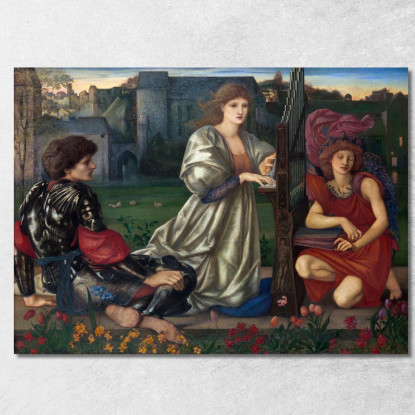 La Canzone D'Amore Edward Burne Jones ebj25 quadro stampato su tela