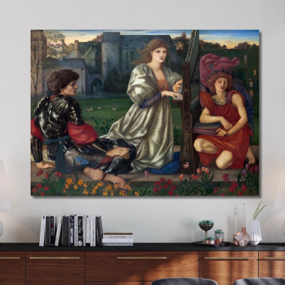 La Canzone D'Amore Edward Burne Jones ebj25 quadro stampato su tela