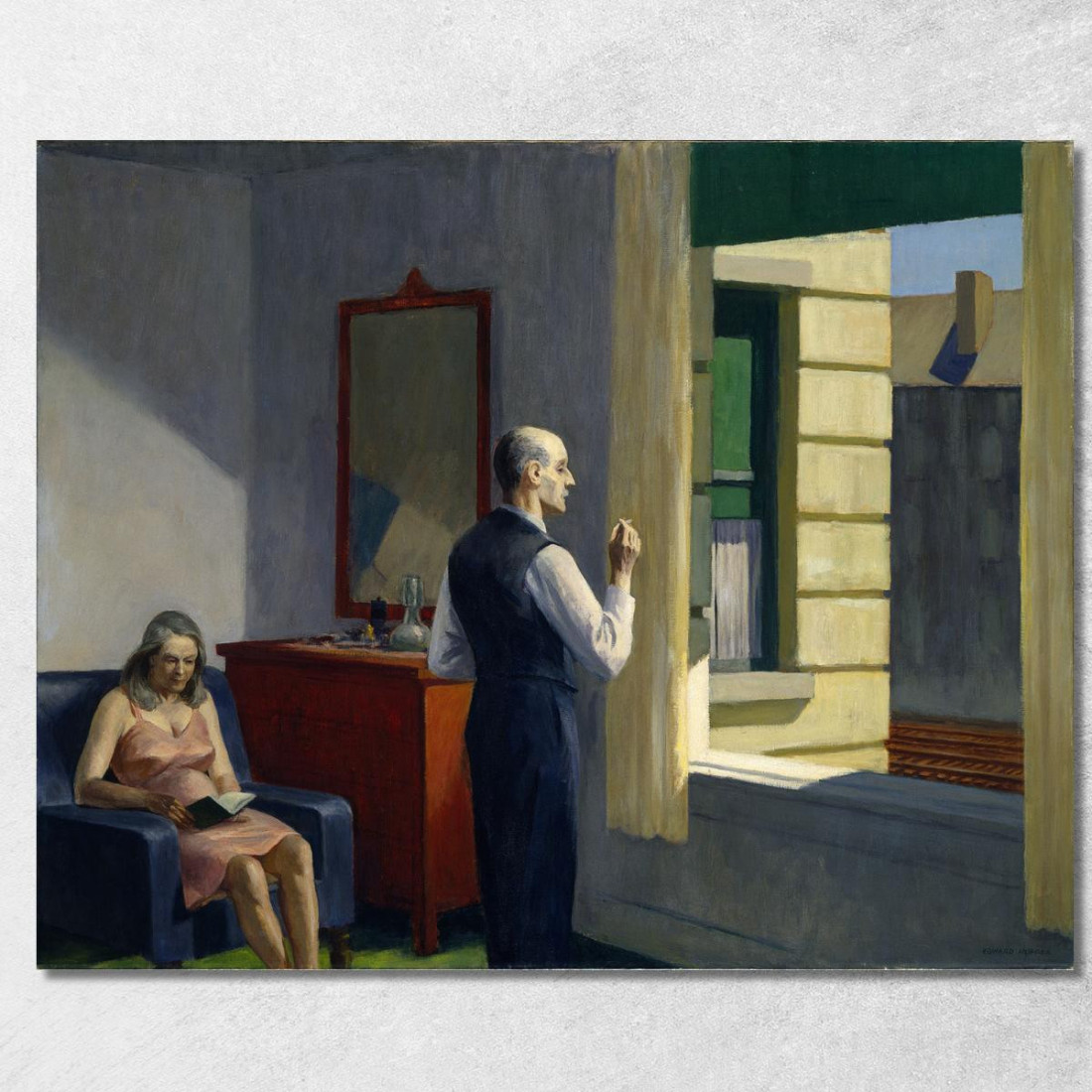 Hotel Vicino Alla Ferrovia Edward Hopper eho21 quadro stampato su tela