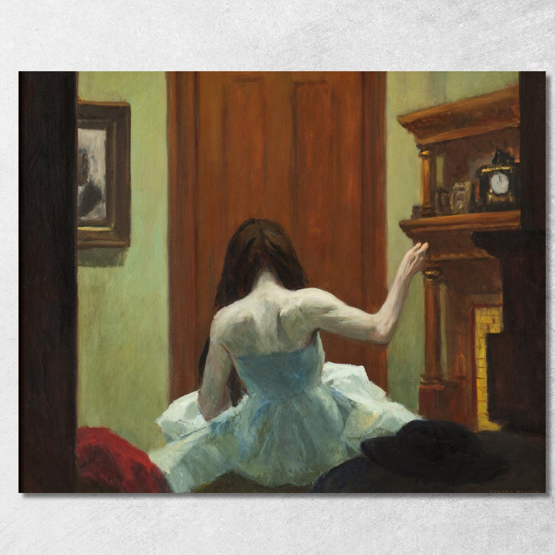 Interni Di New York Edward Hopper eho28 quadro stampato su tela Interni Di New York Edward Hopper eho28 quadro stampato su tela