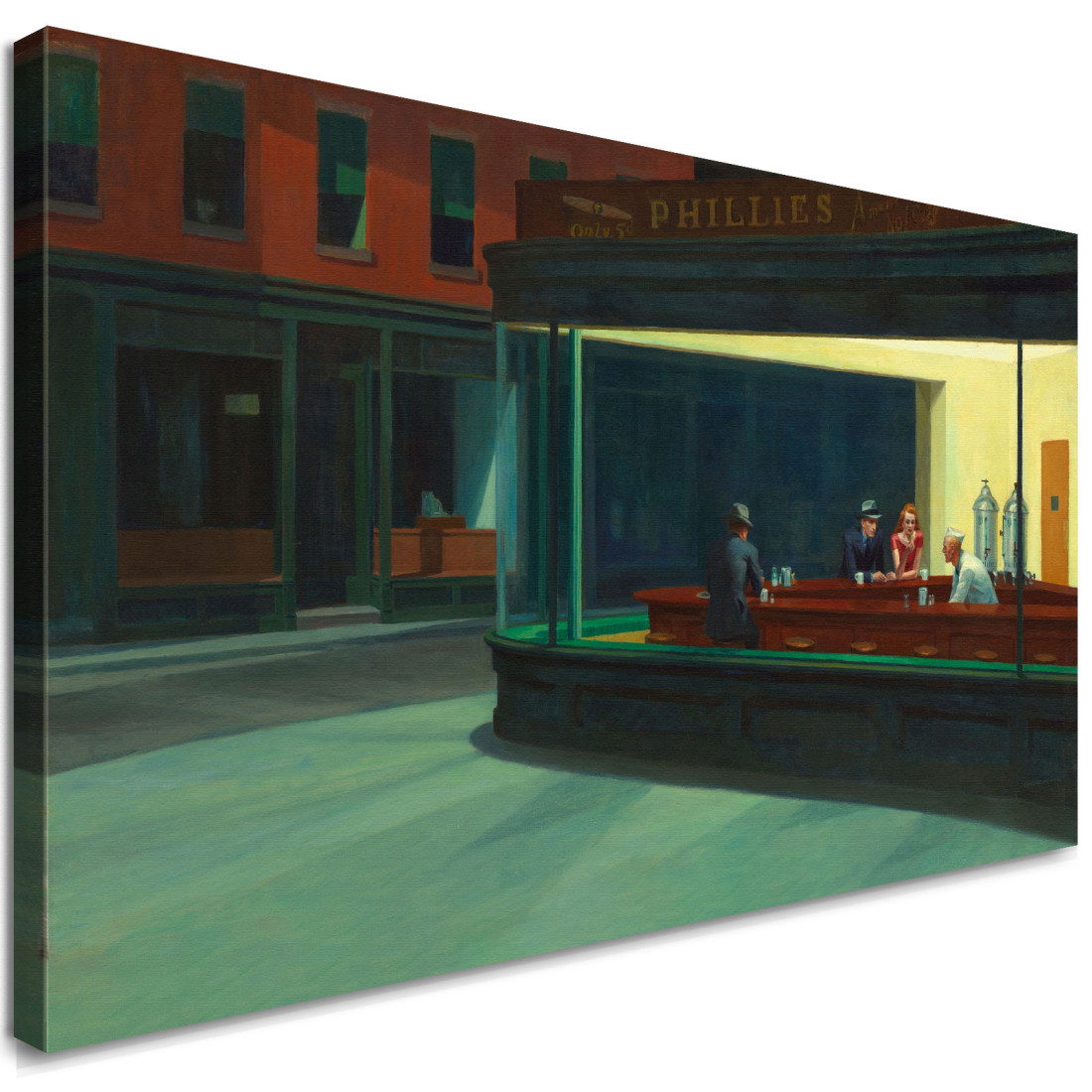 Falchi Notturni Edward Hopper eho31 quadro stampato su tela Falchi Notturni Edward Hopper eho31 quadro stampato su tela