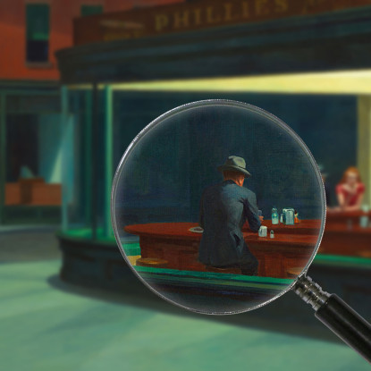 Falchi Notturni Edward Hopper eho31 quadro stampato su tela