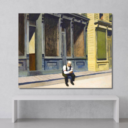 Domenica Edward Hopper eho42 quadro stampato su tela