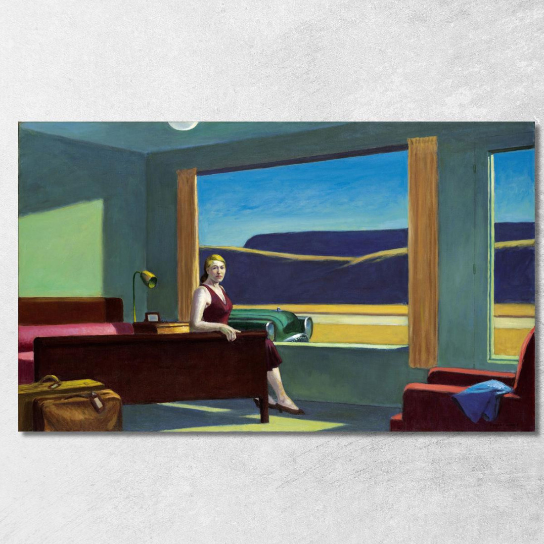 Motel Occidentale Walter Wells Edward Hopper eho48 quadro stampato su tela Motel Occidentale Walter Wells Edward Hopper eho48 quadro stampato su tela
