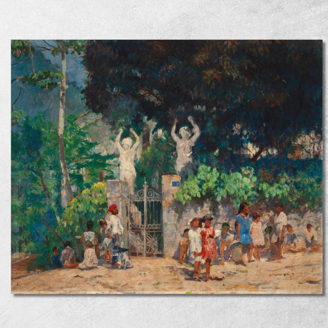 Sulla Strada Per La Scuola Eliseu Visconti evs1 quadro stampato su tela Sulla Strada Per La Scuola Eliseu Visconti evs1 quadro stampato su tela