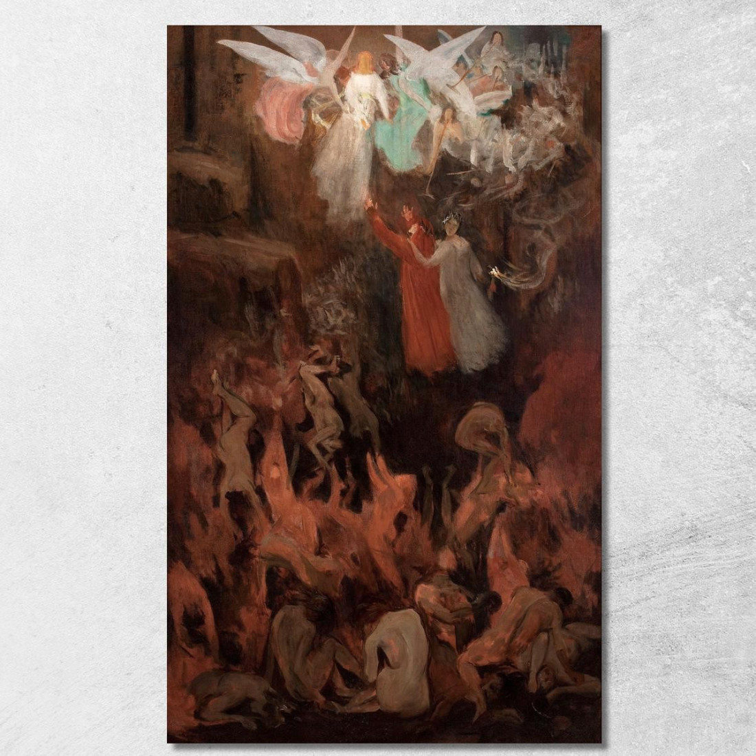 Dante E Virgilio Ascendono Al Paradiso Eliseu Visconti evs19 quadro stampato su tela Dante E Virgilio Ascendono Al Paradiso Eliseu Visconti evs19 quadro stampato su tela