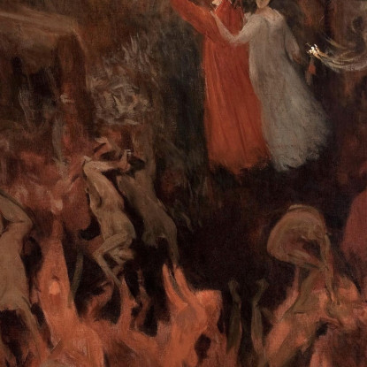 Dante E Virgilio Ascendono Al Paradiso Eliseu Visconti evs19 quadro stampato su tela
