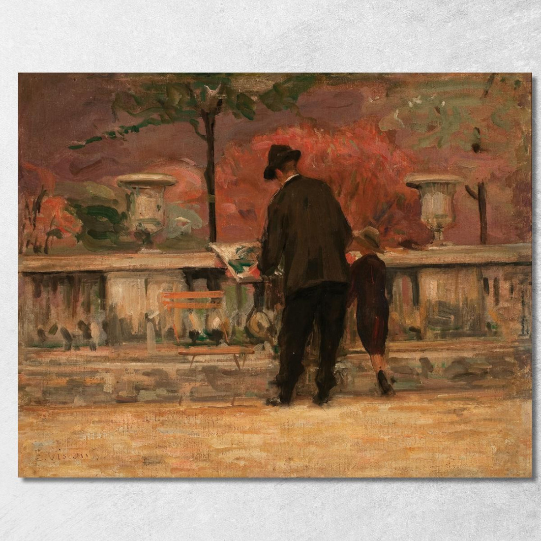 Giardino Del Lussemburgo 2 Eliseu Visconti evs27 quadro stampato su tela Giardino Del Lussemburgo 2 Eliseu Visconti evs27 quadro stampato su tela