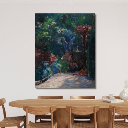 Lezione Nel Mio Giardino Eliseu Visconti evs29 quadro stampato su tela