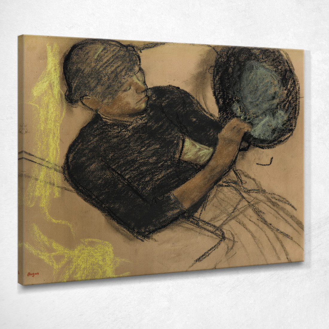 Chez La Modiste (Modiste Che Guarnisce Un Cappello) Edgar Degas edg134 quadro stampato su tela Chez La Modiste (Modiste Che Guarnisce Un Cappello) Edgar Degas edg134 quadro stampato su tela