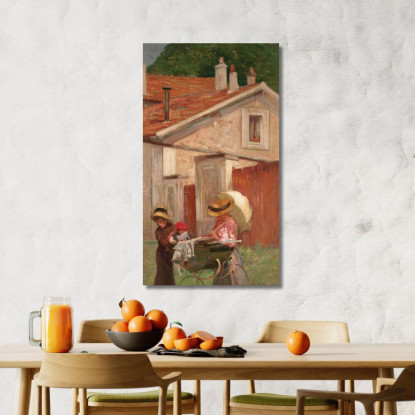 La Mia Famiglia A Saint Hubert Eliseu Visconti evs38 quadro stampato su tela