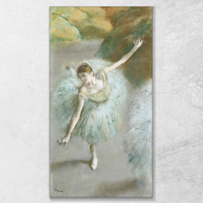 Ballerina In Verde Edgar Degas edg135 quadro stampato su tela
