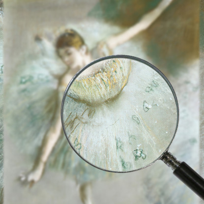 Ballerina In Verde Edgar Degas edg135 quadro stampato su tela
