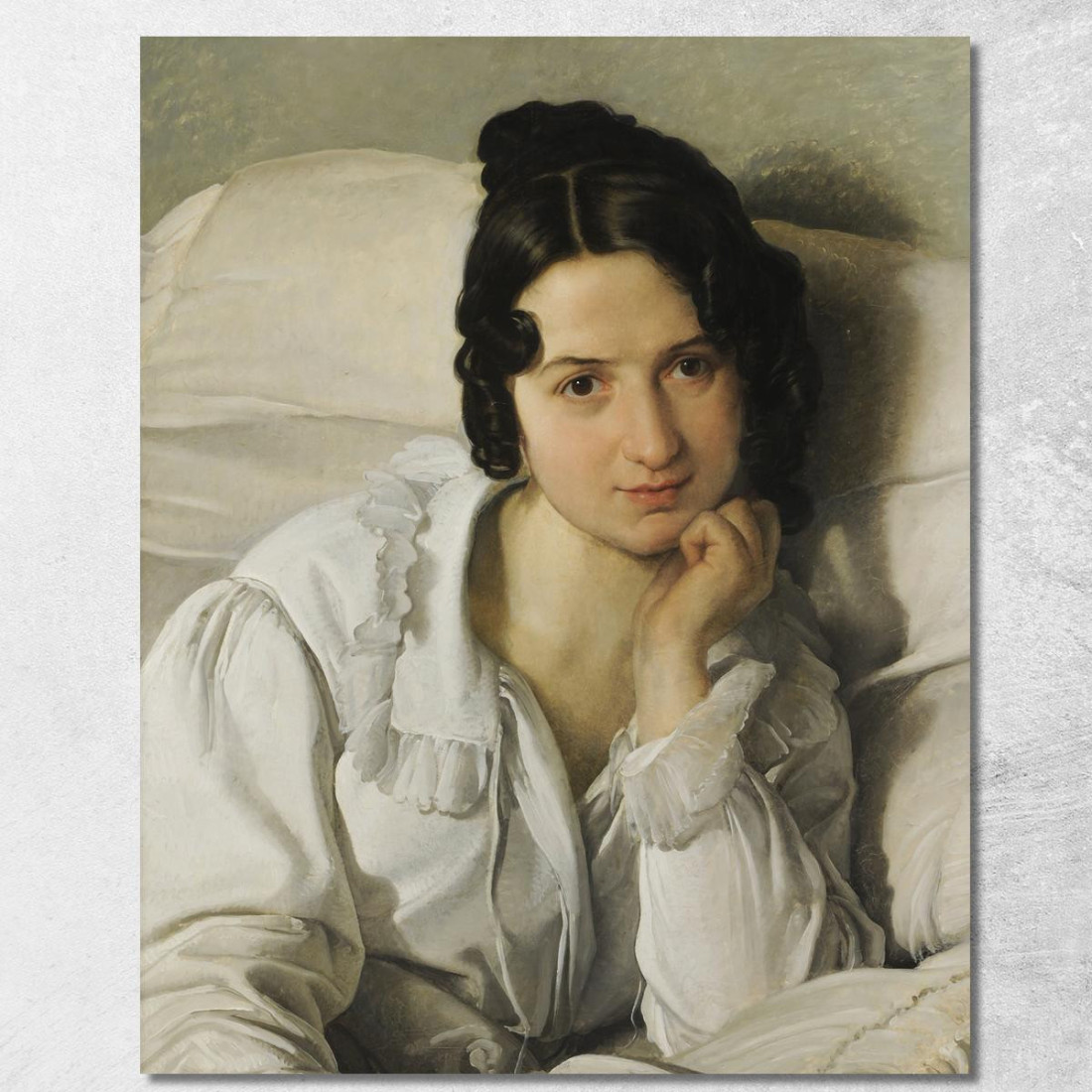 Portrait Of Carolina Zucchi Francesco Hayez fhy8 quadro stampato su tela Portrait Of Carolina Zucchi Francesco Hayez fhy8 quadro stampato su tela