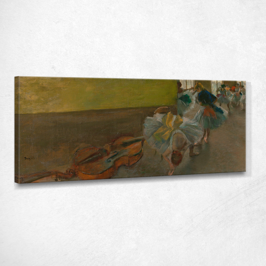 Ballerini In Sala Prove Con Un Contrabbasso Edgar Degas edg142 quadro stampato su tela Ballerini In Sala Prove Con Un Contrabbasso Edgar Degas edg142 quadro stampato su tela