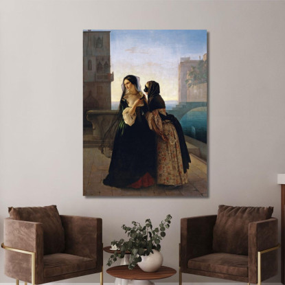 Consiglio Alla Vendetta Francesco Hayez fhy31 quadro stampato su tela