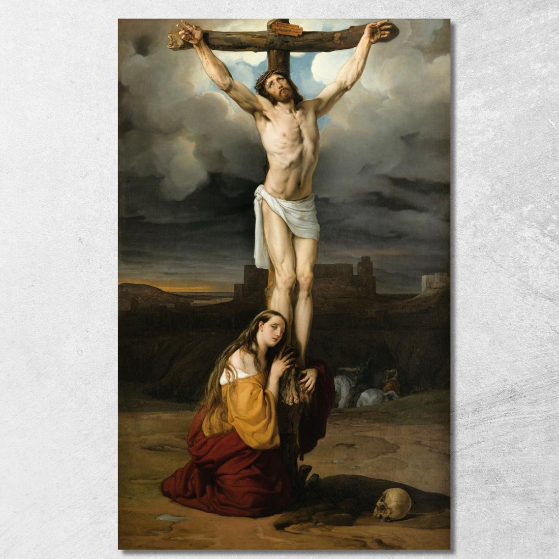 Maddalena Penitente Ai Piedi Della Croce Francesco Hayez fhy38 quadro stampato su tela Maddalena Penitente Ai Piedi Della Croce Francesco Hayez fhy38 quadro stampato su tela