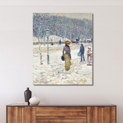 Strada Di New York Frederick Childe Hassam fch10 quadro stampato su tela
