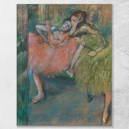 Ballerini A Casa Edgar Degas edg153 quadro stampato su tela