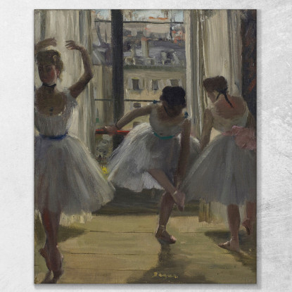Ballerini In Una Palestra (Tre Ballerini) Edgar Degas edg154 quadro stampato su tela