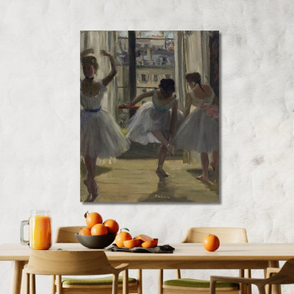 Ballerini In Una Palestra (Tre Ballerini) Edgar Degas edg154 quadro stampato su tela
