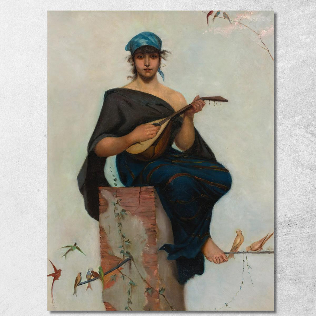 Il Suonatore Di Liuto Frederik Hendrik Kaemmerer fhk18 quadro stampato su tela Il Suonatore Di Liuto Frederik Hendrik Kaemmerer fhk18 quadro stampato su tela