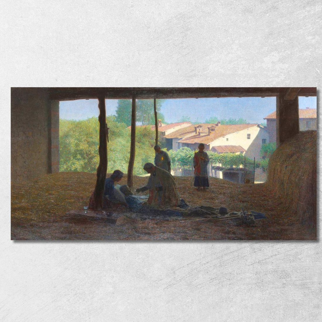 Sul Fienile G. Pellizza da Volpedo gpv14 quadro stampato su tela Sul Fienile G. Pellizza da Volpedo gpv14 quadro stampato su tela
