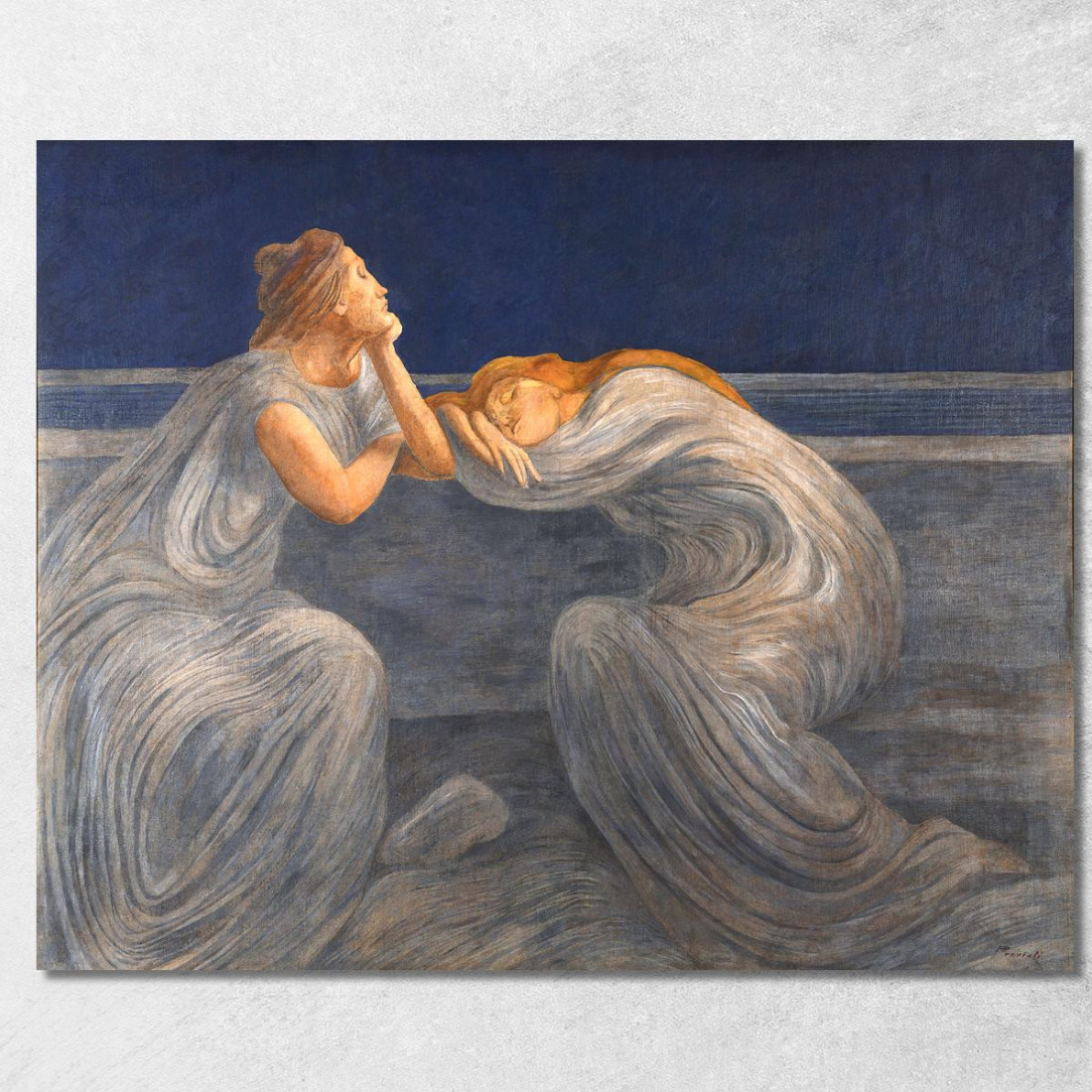 Notturno Gaetano Previati gpr7 quadro stampato su tela Notturno Gaetano Previati gpr7 quadro stampato su tela