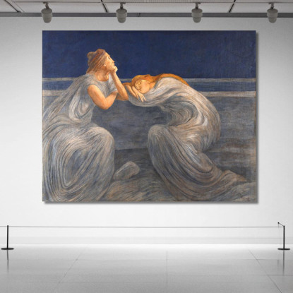 Notturno Gaetano Previati gpr7 quadro stampato su tela